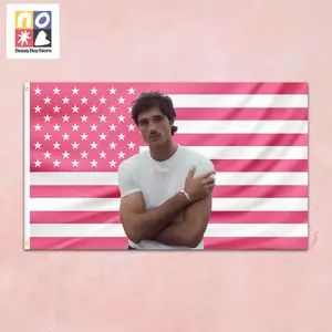 Jacob Elordi Pink Flag | Movie Fan Wall Decor | Soft Grunge Celebrity Tapestry | Teen Room Aesthetic | Pop Culture Dorm Banner | Wall Tapestries