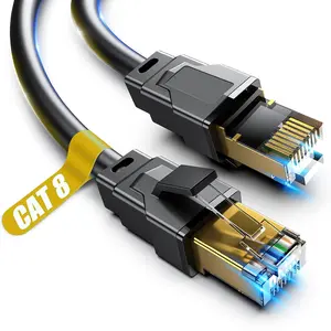 Cat 8 Ethernet Cable 6FT, Heavy Duty 26AWG High Speed 40Gbps 2000MHz, Gold Plated RJ45 Shielded, Weatherproof Indoor & Outdoor LAN Cable for Gaming PC PS5 Xbox Modem Router