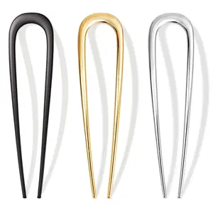 3 Pcs French Hair Pins for Women - French Twist Hair Pins for Buns, Metal Gold Hair Accessories