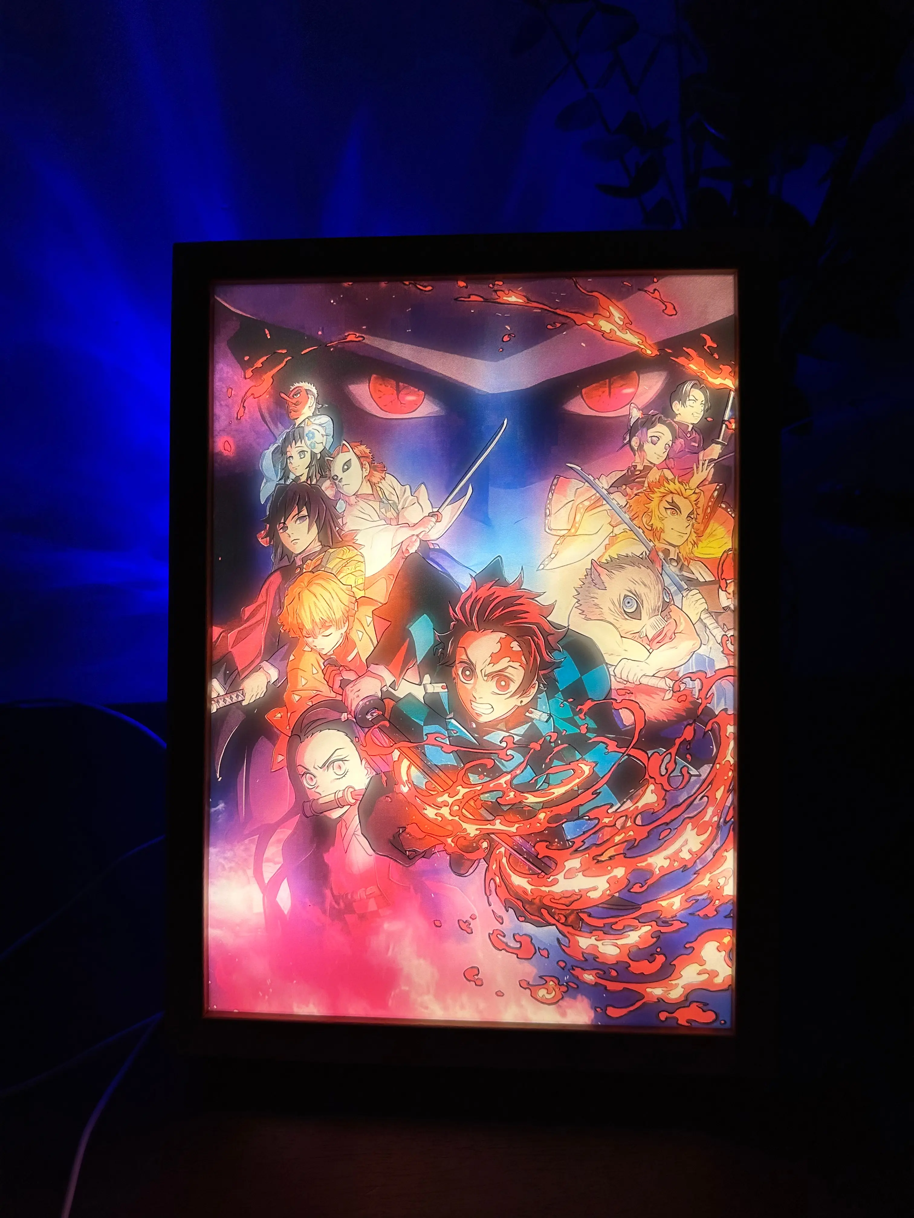 Demon Slayer-LED Light Painting Night Light Large 12.6" x 9.3" Demon Slayer-LED Light Painting Night Light Large 12.6" x 9.3"