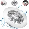 PHANCIR Kitchen Sink Drain Stopper,Stainless Steel 3 in 1 kitchen sinks drain strainer,Pop up Sink Stopper with Copper Bounce Core,Sinks Food Catcher for US Standard 3-1/2 inch Sus304 Sus304-1Pcs
