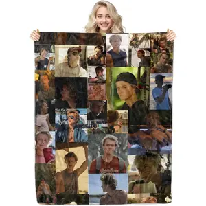 JJ Maybank Blanket Warm Flannel Throw Air Conditioning Blanket Micro Fleece Blanket Suitable for Living Room Bedroom Sofa Home Decor Gift 60"x50"