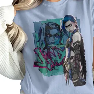 Jinx Graphic Tee, You Got Jinxed Shirt, Gamer Aesthetic Shirt, Anime-Inspired T-Shirt, Streetwear Style Tee, Gift for Gamers, Casual Unisex Shirt top
