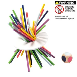 Wooden Balance Stick Game Set, Dual Player Desktop Interactive Toy, Holiday Party Prank Gift, Easter Halloween Present