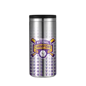 LSU National Champions 2025 Stainless Steel Skinny Can Koozie