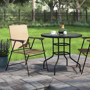 HOMALL Patio Folding Chair Deck Sling Back Chair Camping Garden Pool Beach Using Chairs Space Saving Set of 2