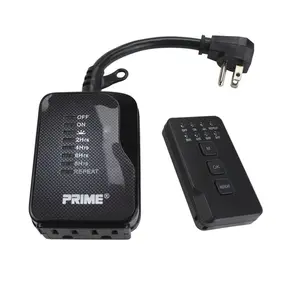Prime Wire & Cable 3001318 Outdoor 24 Hour Timer with Remote, Black