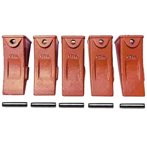 BDI Wear Parts 5 Pack X156L Long Mini Excavator Bucket Teeth, Excavator Tooth with P156 Pins Compatible with Skid Steer, Backhoe, Mini Excavators-5Pack