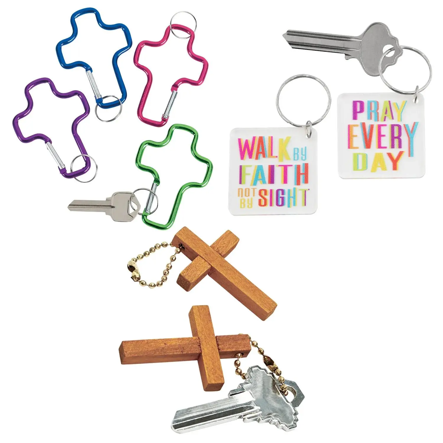 Religious Keychain Assortment Kit - 36 Pc.