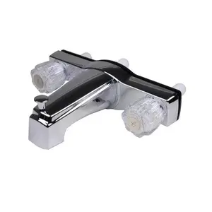 Ultra Mobile Home 8" Tub & Shower Faucet Chrome With Clear Handles (Plastic Underbody)