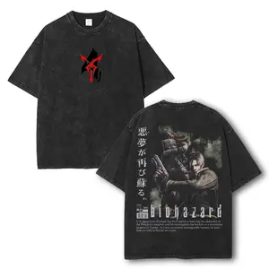 Vintage 90s Bootleg Style Biohazard Resident Evil 4 T-Shirt, Leon Kennedy T-shirt, Retro Resident Evil Gifts For Man And Women Unisex T-Shirt Baby Casual