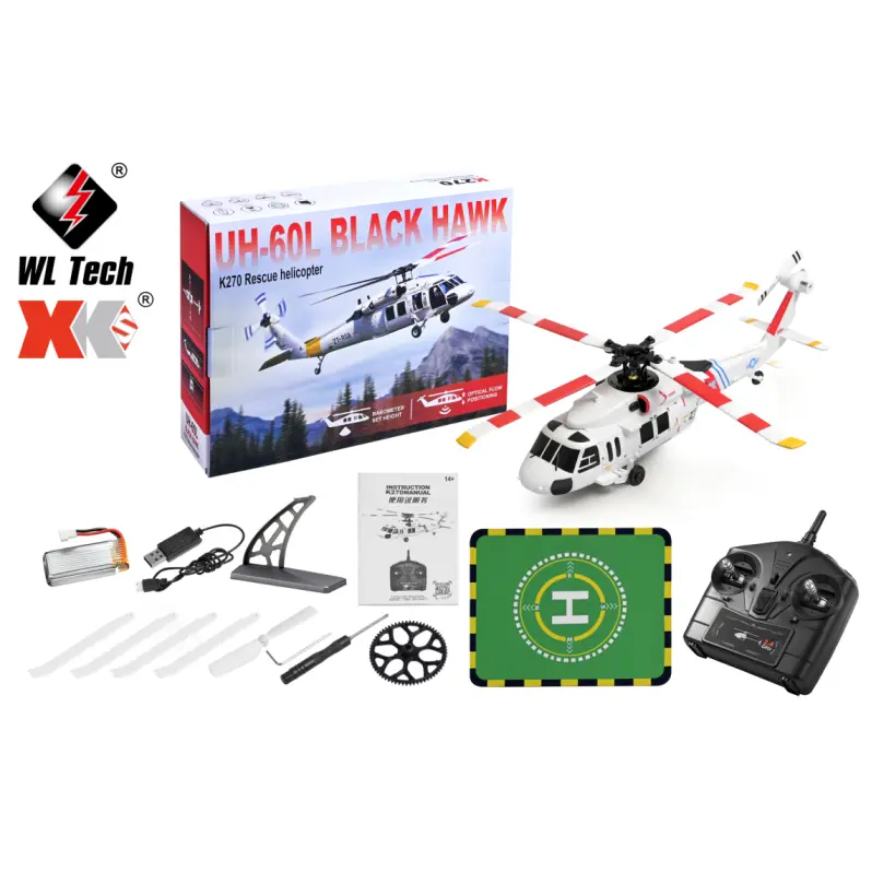 RTF Kit Black Hawk UH-60L Style Brushless Military Remote Control Aircraft – Realistic Model, 6-Axis Gyro, Altitude Hold, Optical Flow-Guided Control, Beginner Friendly, Outdoor Toy, Includes Battery Cells, Kids Gift for Occupations Enthusiasts
