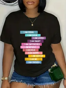 100% Cotton Positive Affirmations For Growth Mindset & Positive Sayings T-Shirt