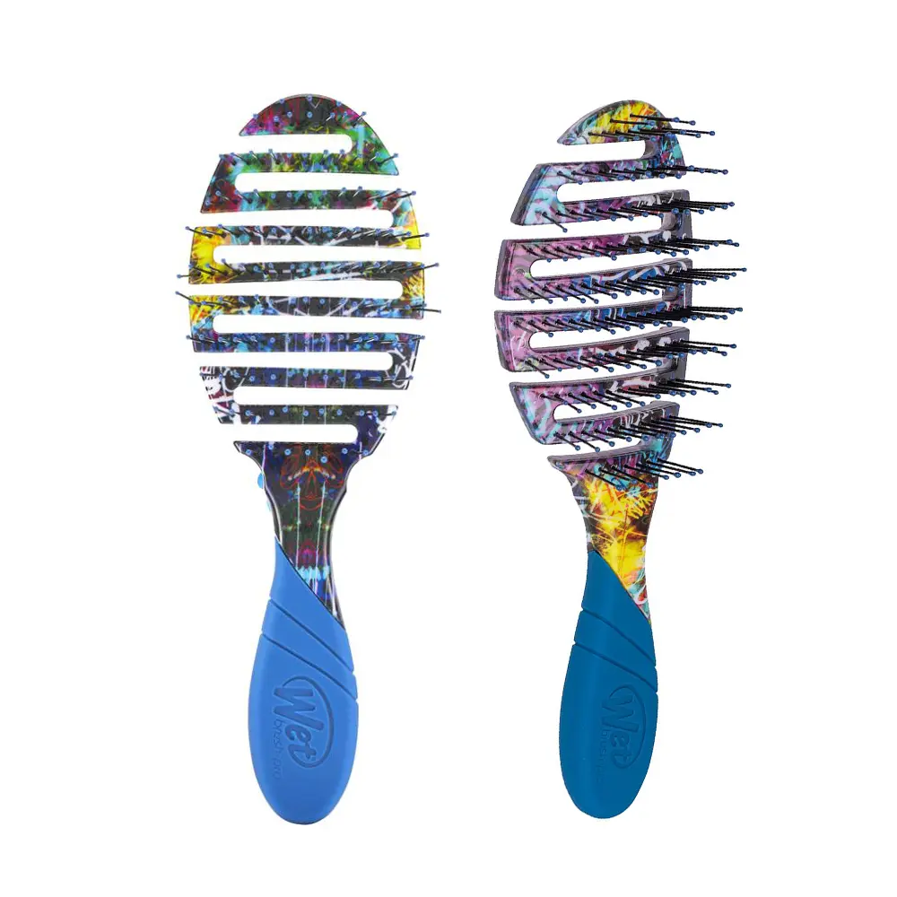 Wet Brush Pro Flex Dry Detangling Hair Brush, Vented Design for 30% Faster Drying with Flexible Head and Intelliflex Bristles, Street Art Blue, Detangling Brush