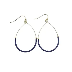 Navy Aster Earrings