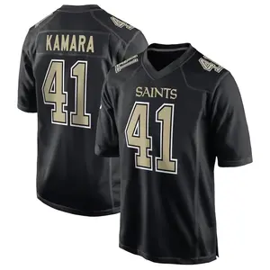 Unisex Football inspired by Kamara 41 New Orleans Fashion Game Jersey - Carbon Black