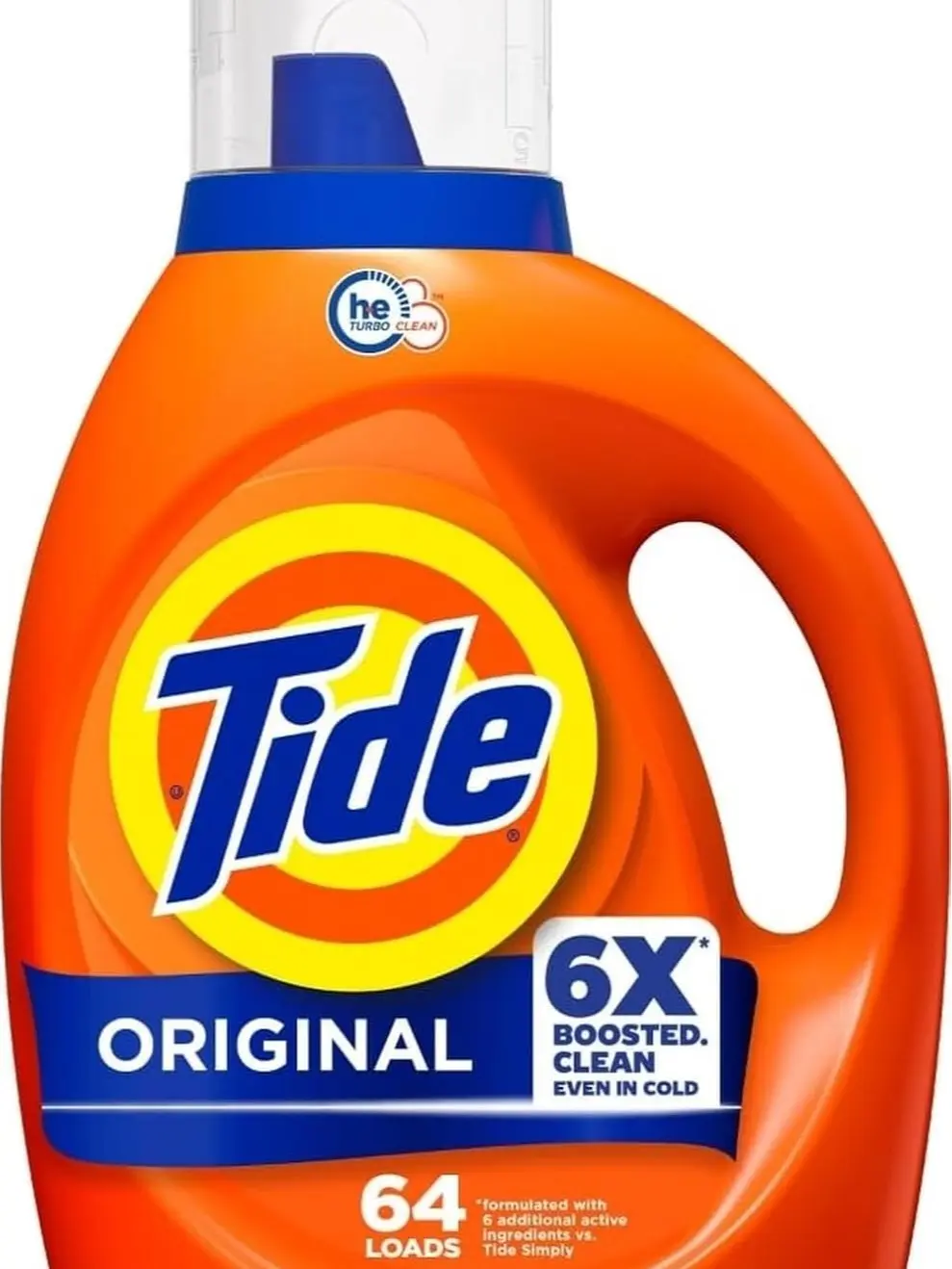 Tide Laundry Detergent Liquid, Original Scent, 64 Loads, 80 FL OZ, Works on 100% of Common Stains, Laundry Soap, Liquid Laundry Detergent
