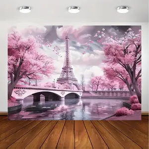 Paris Tapestry European City Landscape Modern Background Photo Props, Party Home Decor, Party Wall Decor, Party Background Decor, Party Decor Supplies Banner Decorations Room Poster Print