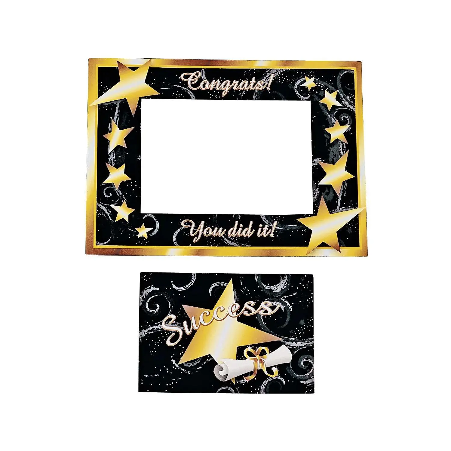 7" x 5" Graduation Black & Gold Magnetic Picture Frames - 12 Pc. 7" x 5" Graduation Black & Gold Magnetic Picture Frames - 12 Pc.