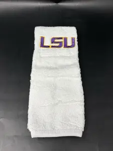 LSU Tigers White Football College Game Towel Football Cotton New