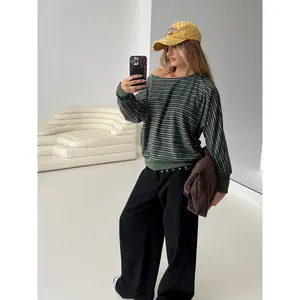 Zaylah Contrast Cuff Jumper Green