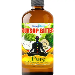 Liquid Blenz Pure Soursop Bitters with Moringa & Turmeric | Herbal Detox & Natural Energy Support | 16 fl oz
