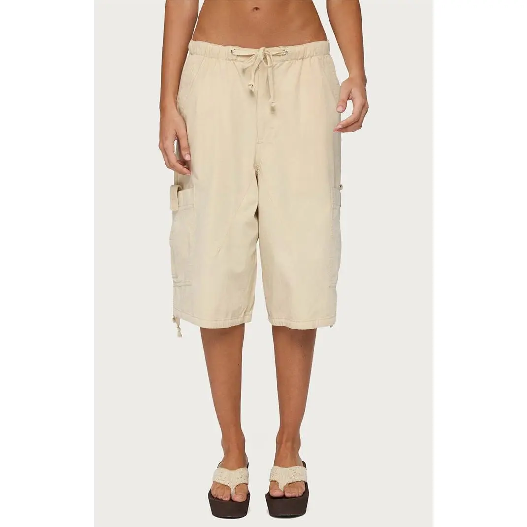 Edikted Women's Azul Oversized Cargo Bermuda Shorts