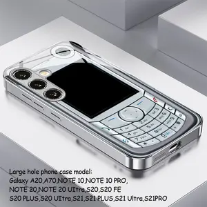 Rotating Lens Creative Pattern Electroplated Glass Phone Case for Samsung S26-S20, Note20-Note10, a Series, Anti-Dirty, Fashionable, Trendy