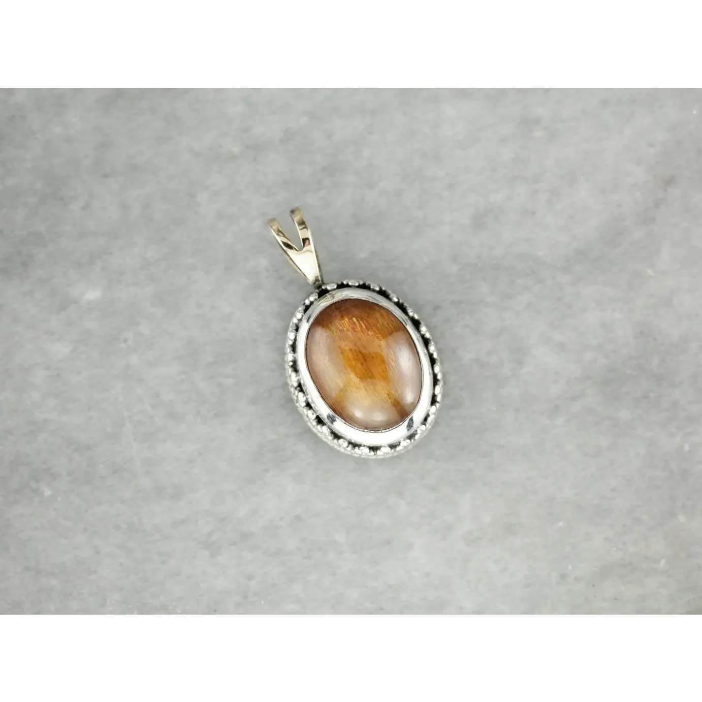 Cabochon Sunstone Bohemian Pendant