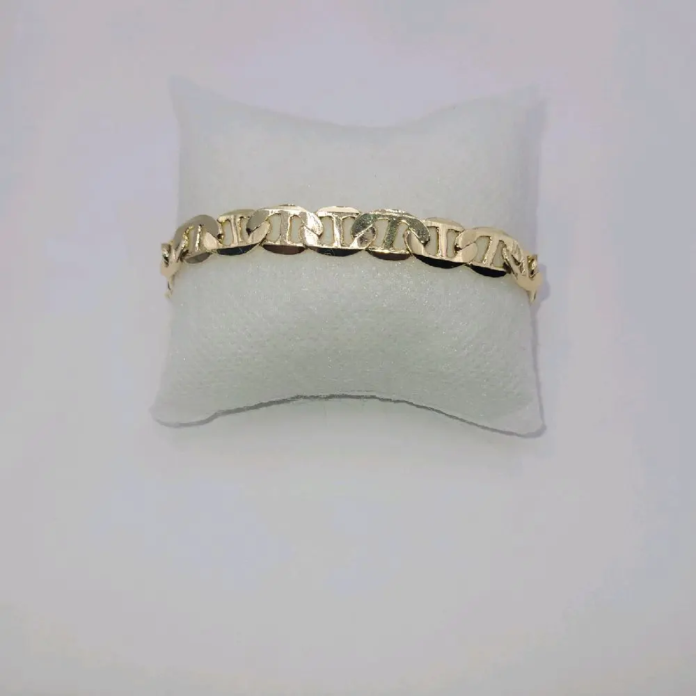 Bracelet Unisex Fashion Laminated-Gold Adult size 8 inches Jewerly Accessory. SKU AB05