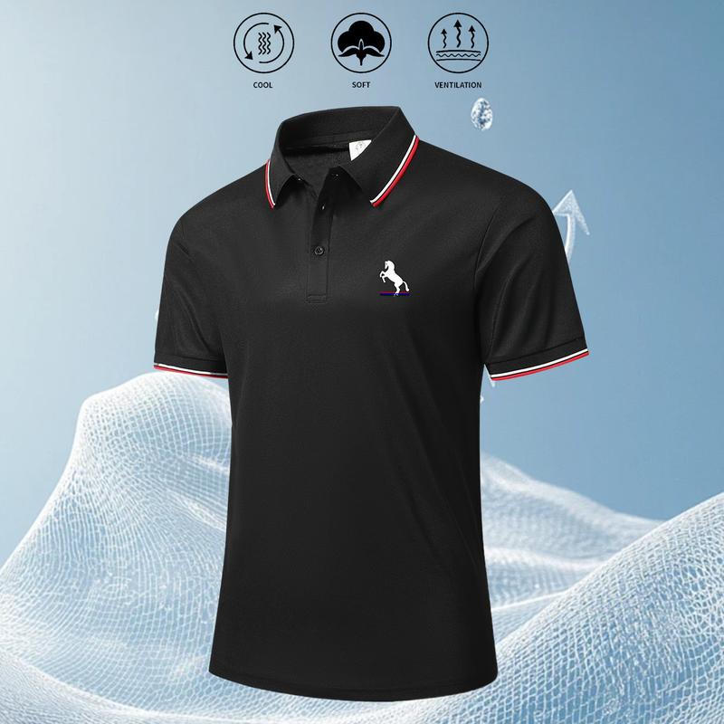 10 Pack New Summer Plain Polo Shirts Men Thin Comfortable Breathable Turn Down Collar Short Sleeve T-Shirt Outdoor Golf Tennis Clothes