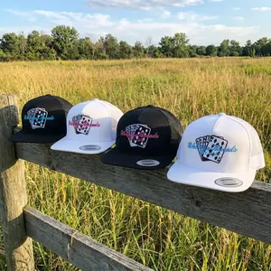 Western Threads Trucker Hat, Playing Cards Embroidered Snapback Cap, Country Western Mesh Hat, Cowboy Poker Hat for Men and Women