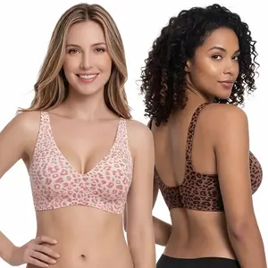 Jelly Wireless Womens Comfortable Wireless Bras Push Up Bralettes Seamless Tshirts Bras Deep V Everyday Bras outdoorfun