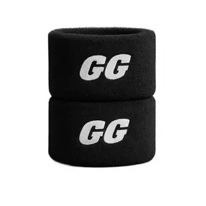 GG Arm Bands - White with Black GG Logo - Pair of Arm Bands