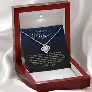 To My Beautiful Mom | Love Knot Necklace |  For Mom | Birthday Gift Necklace For Mom | Mother's Day  |  From Son |  From Daughter