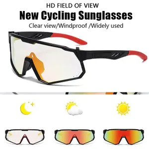 3 in 1 Photochromic Eyeglasses for Women Men Transition Glasses Anti Radiation Cycling Shades Riding Mtb for Men Accessories cold weather gear