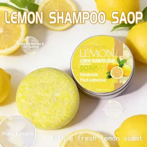 New Lemon Shampoo Bar, Refreshing Scalp Cleanser, Nourishing Hair Care, Handmade Soap, Natural Ingredients, Gentle on Skin