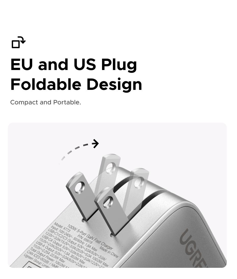 [LIVE ONLY]UGREEN Nexode Pro 100W GaN USB C Charger, 5-Port Fast Type-C Wall Charger Block with Smart Display Compatible with MacBook Pro/Air, iPhone 17/16 Series, Galaxy, iPad Pro, Steam Deck