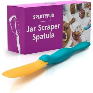 Splatypus Jar Spatula for Scooping and Scraping - Unique Fun Cooking Kitchen Gadgets for Foodies - BPA-free & 100% Food Safe - Crepe Spreader