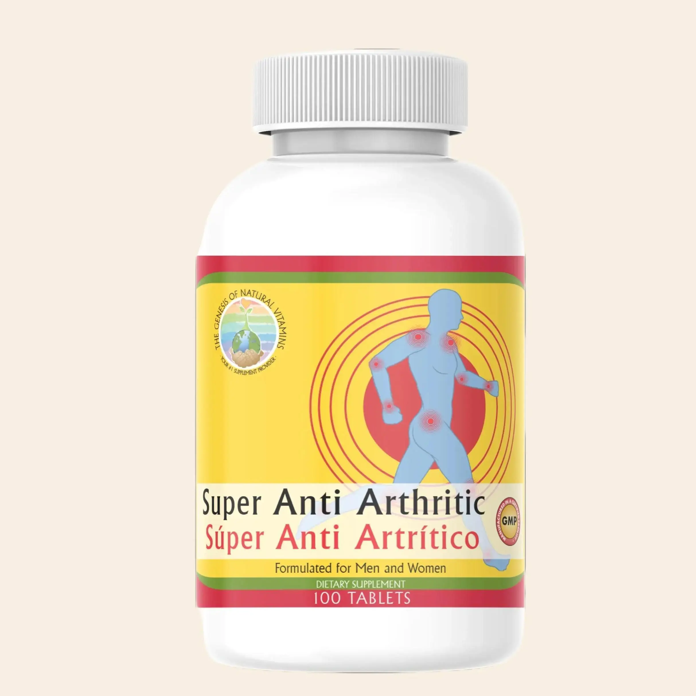 Super Anti Artritico - 100 Tablet Supports Bone and Joint Health Healthcare Vitamin