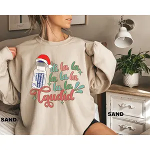 Funny Rn Pharmacist Tech Xmas Holidays, Pharmacist Nurse Christmas Sweater, Cute Er Icu Med surg Pharmacy Pharm Tech, Researcher Holiday Sweater, Christmas ICU Nurse CRNA T-Crewneck, Christmas Nurse Shirt, Propofol RN Pharmacist Pharmacy Tech Sweatshirt