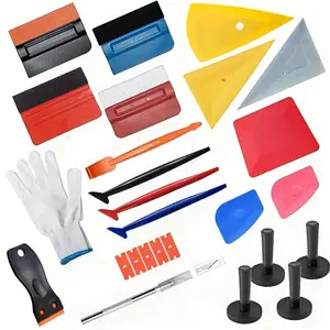 Vinyl Wrap Tool Kit, Car Wrap Kit, Vinyl Wrap Tools with Felt Squeegee, Magnet Holder, Complete Essential Car Wrapping Kit for Film Installation with Corner Squeegee