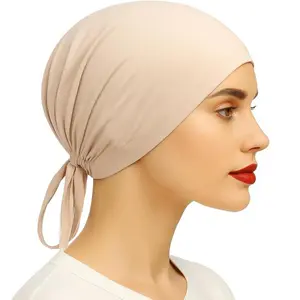 Original Grip Cap Beige - Non-Slip Hijab Undercap with Silicone Grip & Tie-Back for Sports & Daily Wear - Fit Casual Modern