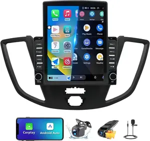 Binize 9.7" Android 13.0 Car Stereo Radio Upgrade Compatible with Ford Transit Connect 2015-2019, Touch Screen with Wireless CarPlay & Android Auto, GPS Navigation, 2+64GB, FM, SWC, Backup Camera, Mic