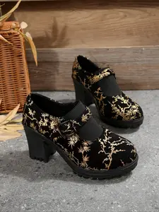 Mid-Calf Block Heel Boots, Glow Live Series, Fashionable Women's Shoes, Comfortable and Trendy Design, Perfect for Casual
