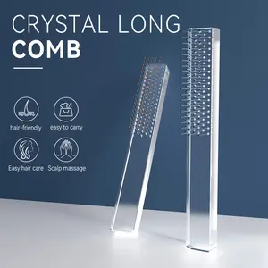 DWY Premium Wigs Matching Durable Sturdy Crystal Comb Unisex Hair Care Scalp Massage Easy Carry