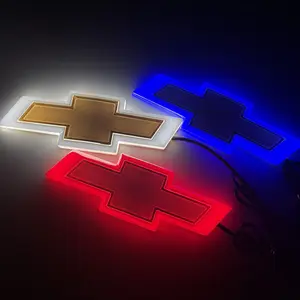 Glow Up Your Chevy!4D LED Illuminated Logo Light for Chevrolet Rear Emblem - Bright White, Waterproof, Easy Install Car Decor
