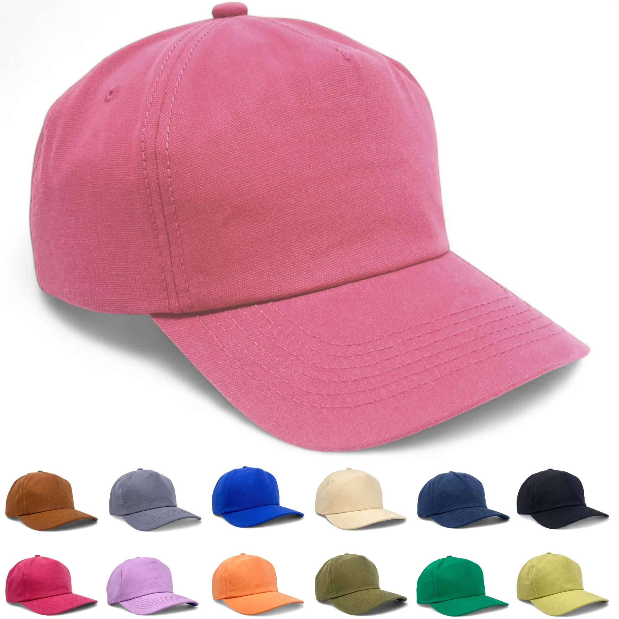 Baseball Cap Men Snapback Adjustable Size Cotton Dad Hat Curved Visor Ball Caps