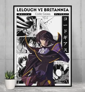 Lelouch Code Geass Anime Poster, Manga Wall Artwork Prints, Home Decor Gift - POSTER NO FRAME