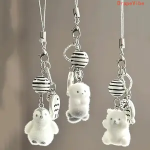 Cartoon Sea Otter Keychain Exquisite All-match Animal Pendant Unisex Fashion Accessory For Bag Decoration And Daily Styling